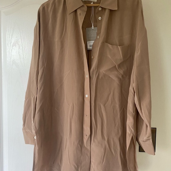 Tan Button-Up Shirt - Picture 5 of 7